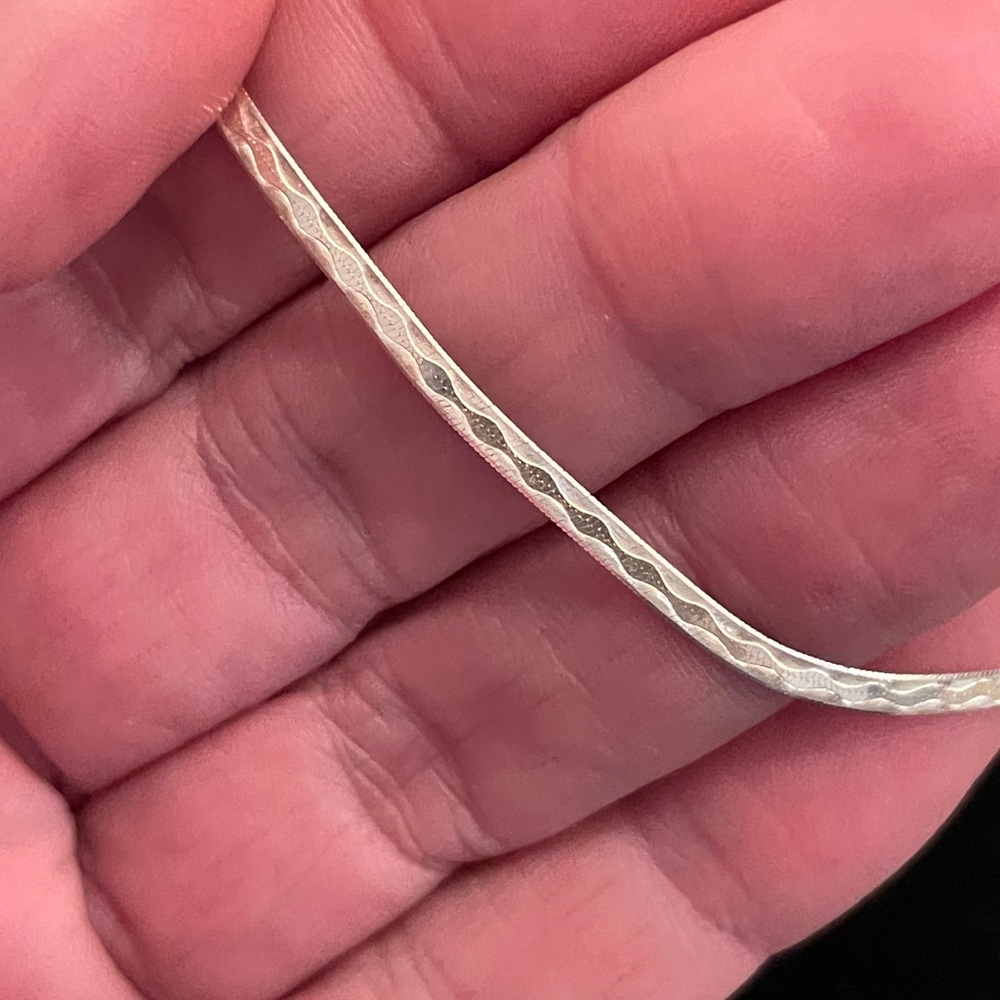 24 Inch Two-Sided Solid Sterling Silver Stamped 9… - image 2